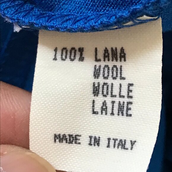 Umberto Ginocchietti 100% Wool Top Women Size 40 Blue Button Up Long Sleeve - Picture 13 of 13
